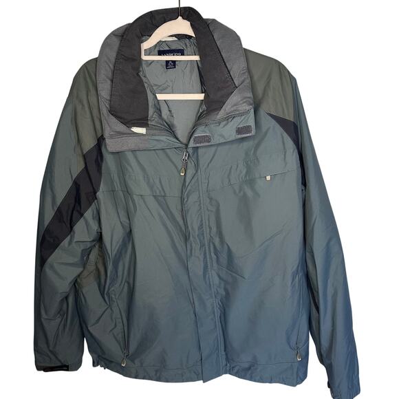 Mens lands end 2 in 1 grey insulated jacket size XL - Picture 1 of 8